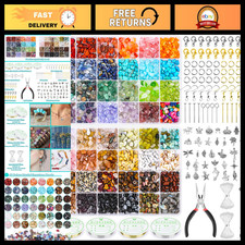 2278Pcs Crystal Beads Jewelry Making Kit - 48 Colors for Bracelets, Earrings N