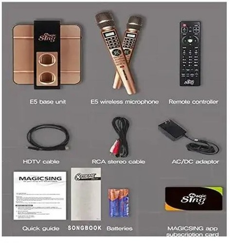 KARAOKE Magic Sing E5 Dual X6, 2 kabellose Mikrofone,Wireless, BRANDNEU am Markt - Afbeelding 11 van 11