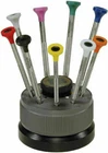 Bergeon No. 30081-S Rotating Stand with 9 Screwdrivers for Watchmakers
