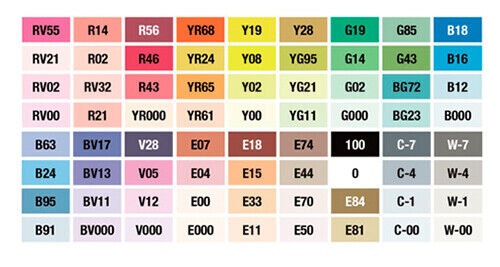 Copic Sketch Basic 72-Color Set