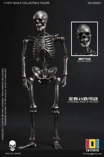 101TOYS 1/12 Scale Skeleton NO.ES001 Silver Version 6" Action Figure Body 16cm - Picture 4 of 4