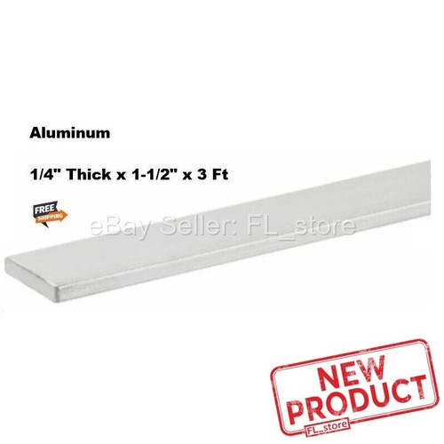 Aluminum Flat Stock Bar 1/4" x  1-1/2" x 3 Feet Unpolished Alloy 6061 36" NEW - Picture 10 of 12