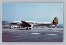 Aviation Airplane Postcard Transocean Airlines Lockheed 1049H Constellation AU2