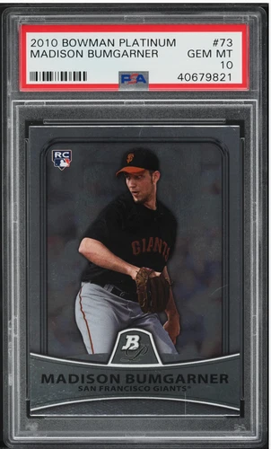 2010 Bowman Platinum MADISON BUMGARNER RC #73 PSA 10 H012