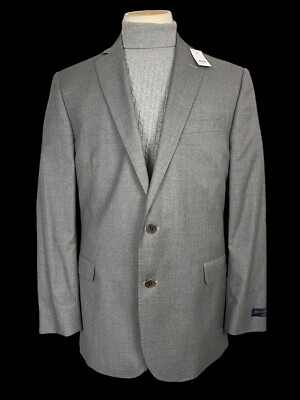 Neu mit Etikett Brooks Brothers Blazer 44 L Grau Vitale Barberis Canonico Brooksgate Regent