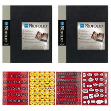 Itoya Art Profolio 18 x 24" Storage Display Book 2 Pack  Emoji Stickers