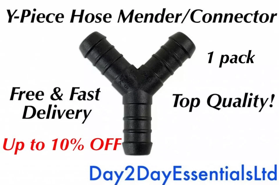 Y Piece Hose Mender Tube Connector Pipe - 1 Pack - Top Quality - All Sizes SALE-
