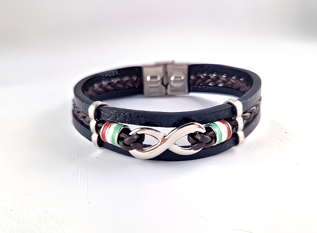 Armband Italien Flagge Italienische Fahne Armschmuck Unendlichkeit Motiv 