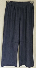 Naif Womens Capri Pants Size M Medium Blue Jean LOOK