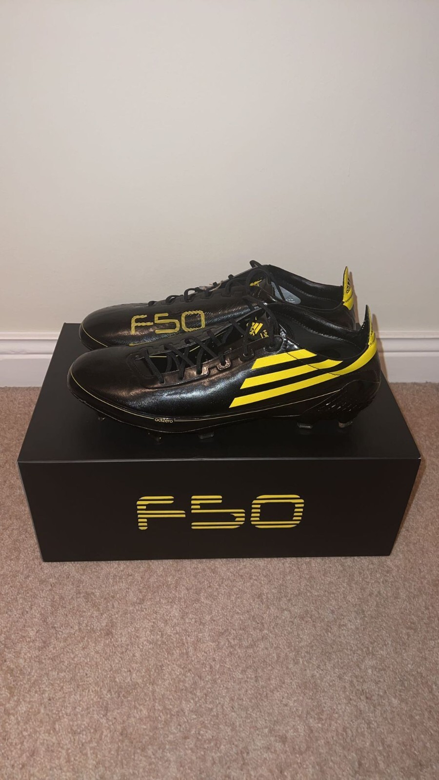 Adidas f50 Adizero Football Boots Size 10 Limited Edition Core Black