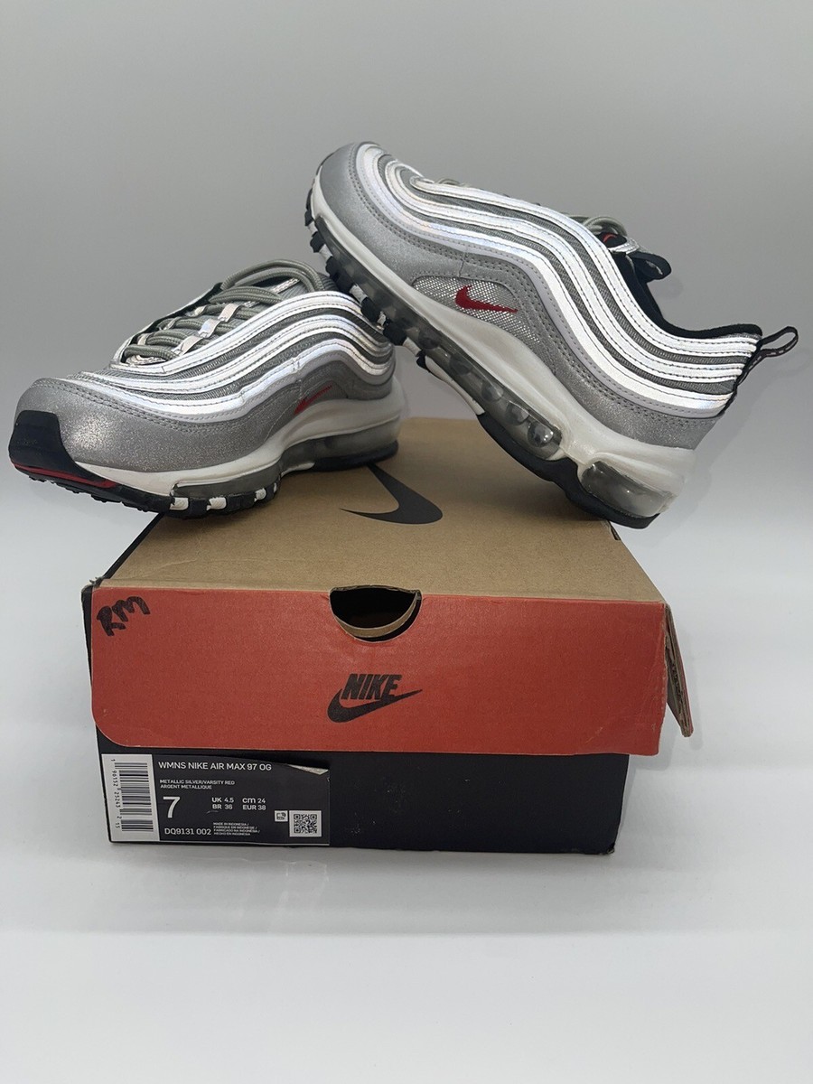 Nike Air Max 97 シルバー/レッド Nike Air Max 97 OG Silver Bullet Metallic Silver Red DQ9131