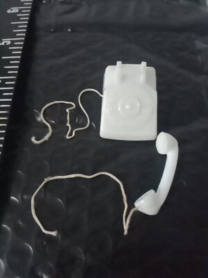 Barbie Telephone Phone White With White Cord #24 Aged TLC #2
