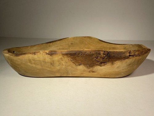 PRIMITIVO trinciapasta legno grezzo intagliato a mano rustico oblungo 10,5" - Foto 4 di 24