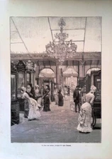 1881 Print La Sala dei Gioielli Matania Milan Exhibition