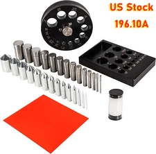 196.10A Premium Round & Square Disc Cutter Base Set 1/8" - 1" Jewelry Cutting