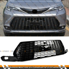 XSE Style Gloss Black Front Bumper Grille Conversion For 2021-2025 Sienna LE XLE