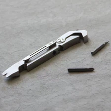 TC4 Titanium Crowbar Pry Bar Wrench Spanner EDC Tool Bottle Opener Clip Gift New