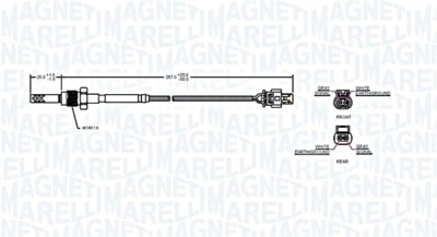 MAGNETI MARELLI Exhaust Gas Temperature Sensor For MERCEDES W169 