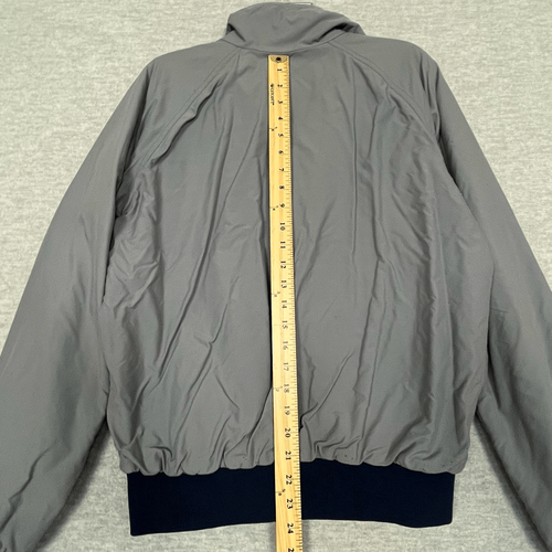 LL Bean Vintage Bomber Jacket Mens Medium Tall Gray Blue Zipper Lined USA Made - Picture 8 of 10