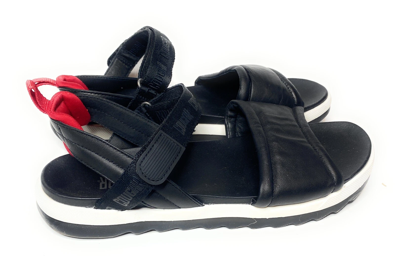 PUMA Sandali in pelle zeppa miele cougar taglia 10 5 11 neri