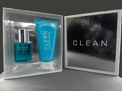 FUSION BRANDS AMERICA Clean SHOWER FRESH Parfum & Lotion Set 2019?? NIB Discont