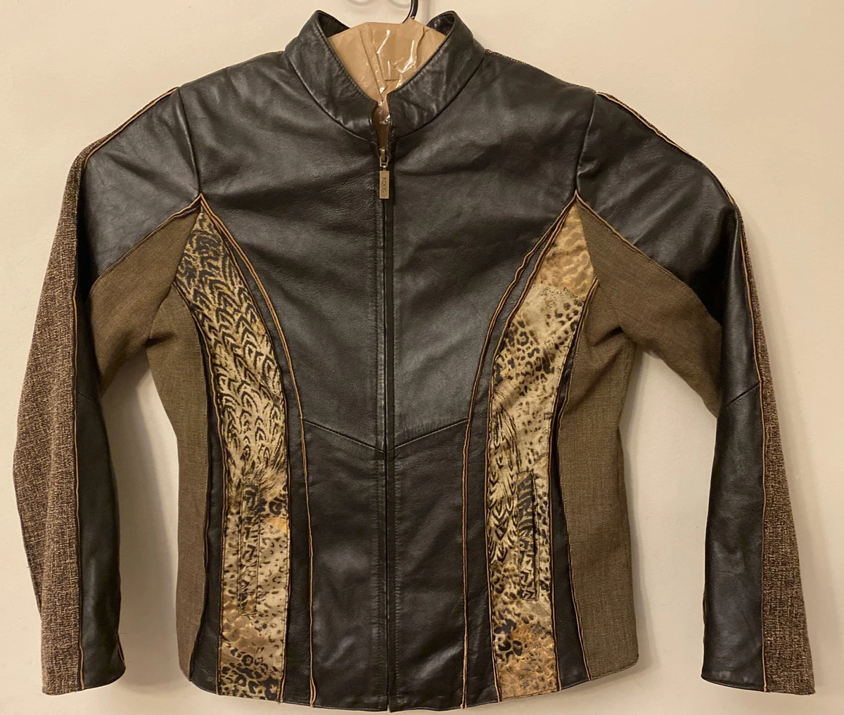 KOOS OF COURSE! WOMEN'S Animal Print JACKET COAT FULL ZIP TAB