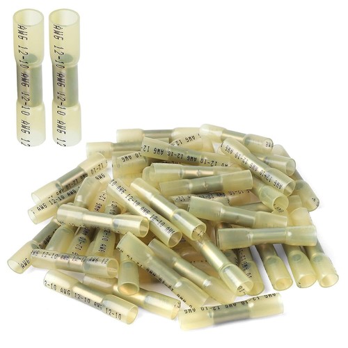 400-50x Waterproof Heat Shrink Butt Wire Splice Crimp Connectors Terminals Kit - Picture 2 of 28