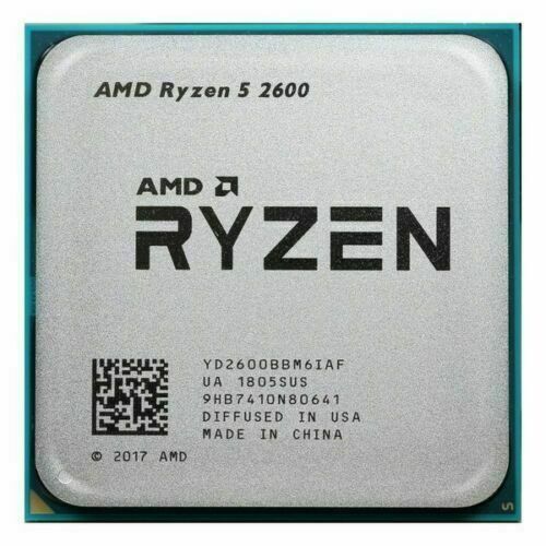 AMD Ryzen 5 2600 R5 2600 CPU Six-Core 3.4-3.9 GHz 65W Socket AM4 Processor