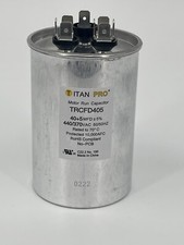 Titan Pro TRCFD405 HVAC Round Dual Motor Run Capacitor. 40/5 MFD/UF 440/370 V