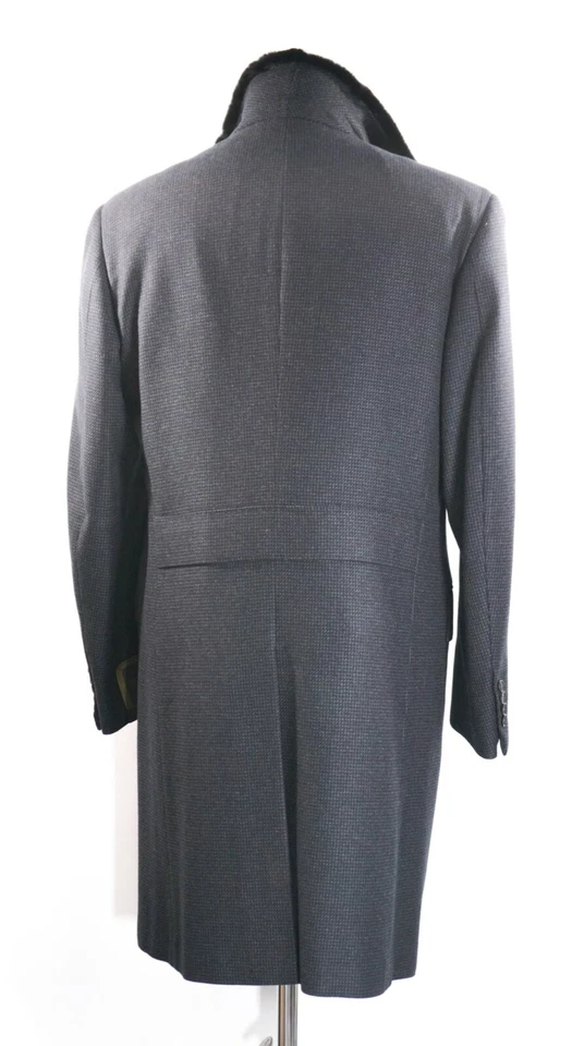  NEW  STEFANO RICCI Outwear Top Over Coat LOGO 100% Cashmere Us L Eu 52 G653 - Image 4 of 4