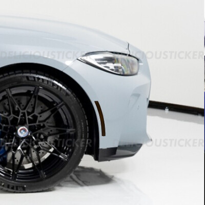 For 2021-2026 BMW M4 G82 Front Side Marker Smoke Decal Ppf Dark