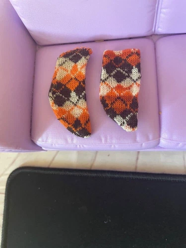 VINTAGE Ken Curtis SOCKS  Best Buy #7758 Doll Argyle Socks  HTF Mattel 1974  B1