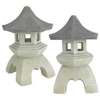 Set Of Two Medium Pagoda Lanterns Design Toscano Asian Asian Garden Asian Art on sale Set Of Two Medium Pagoda Lanterns Design Toscano Asian Asian Garden Asian Art on sale