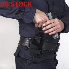 US Tactical Molle Pistol Gun Holster Right Hand with Mag Holder with Laser Light