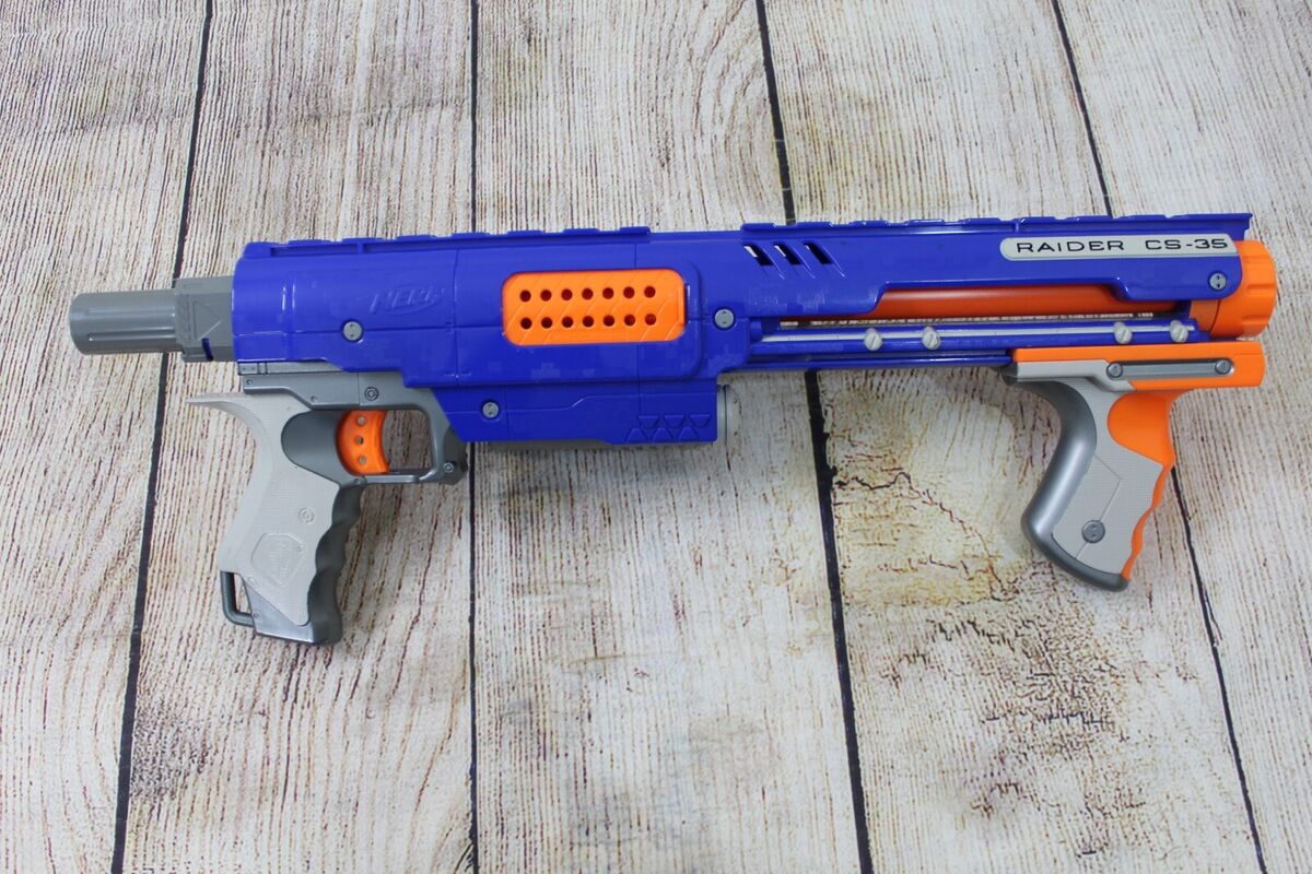  NERF N-Strike Raider Rapid Fire CS-35 Dart Blaster - Blue :  Toys & Games