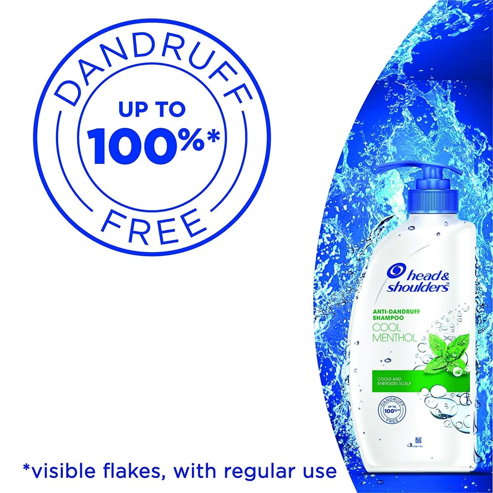 Head & Shoulders Cool Menthol Anti Dandruff Shampoo 650ml - Image 4 of 4