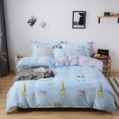 3D Giraffe Cat NAO7767 Bed Pillowcases Quilt Duvet Cover Set Queen King Fay