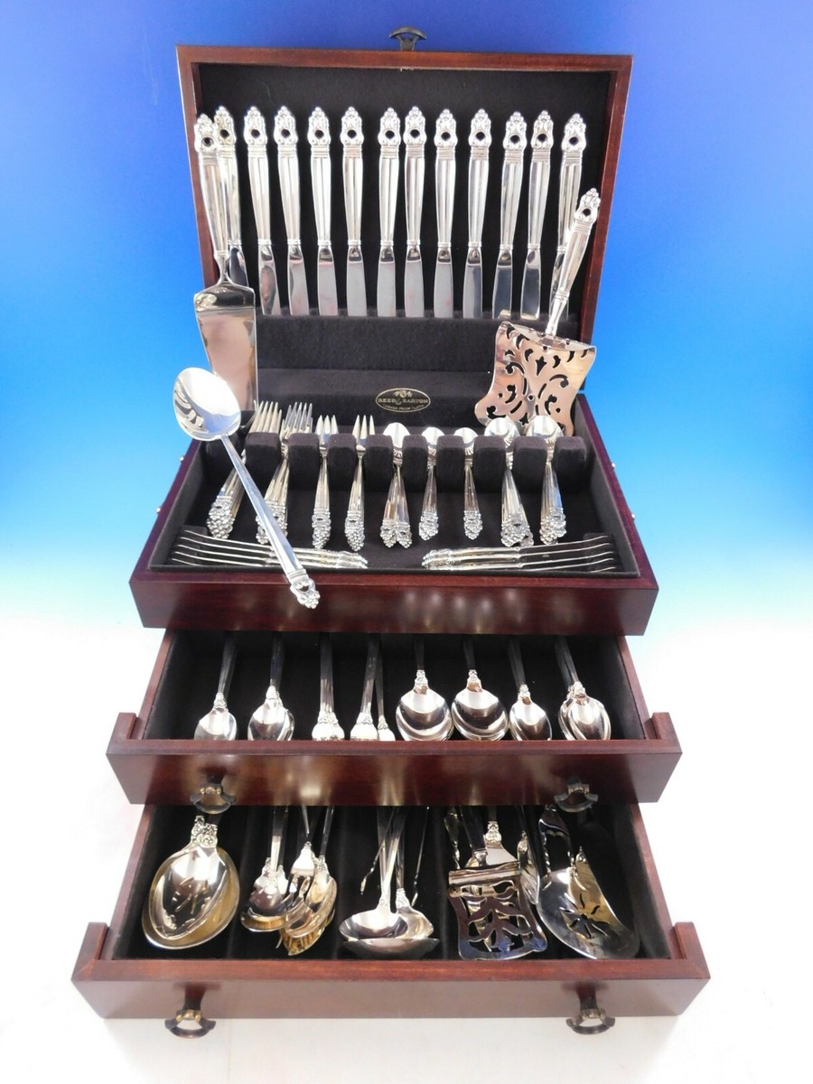 Royal Danish by International Sterling Silver Flatware Set 12