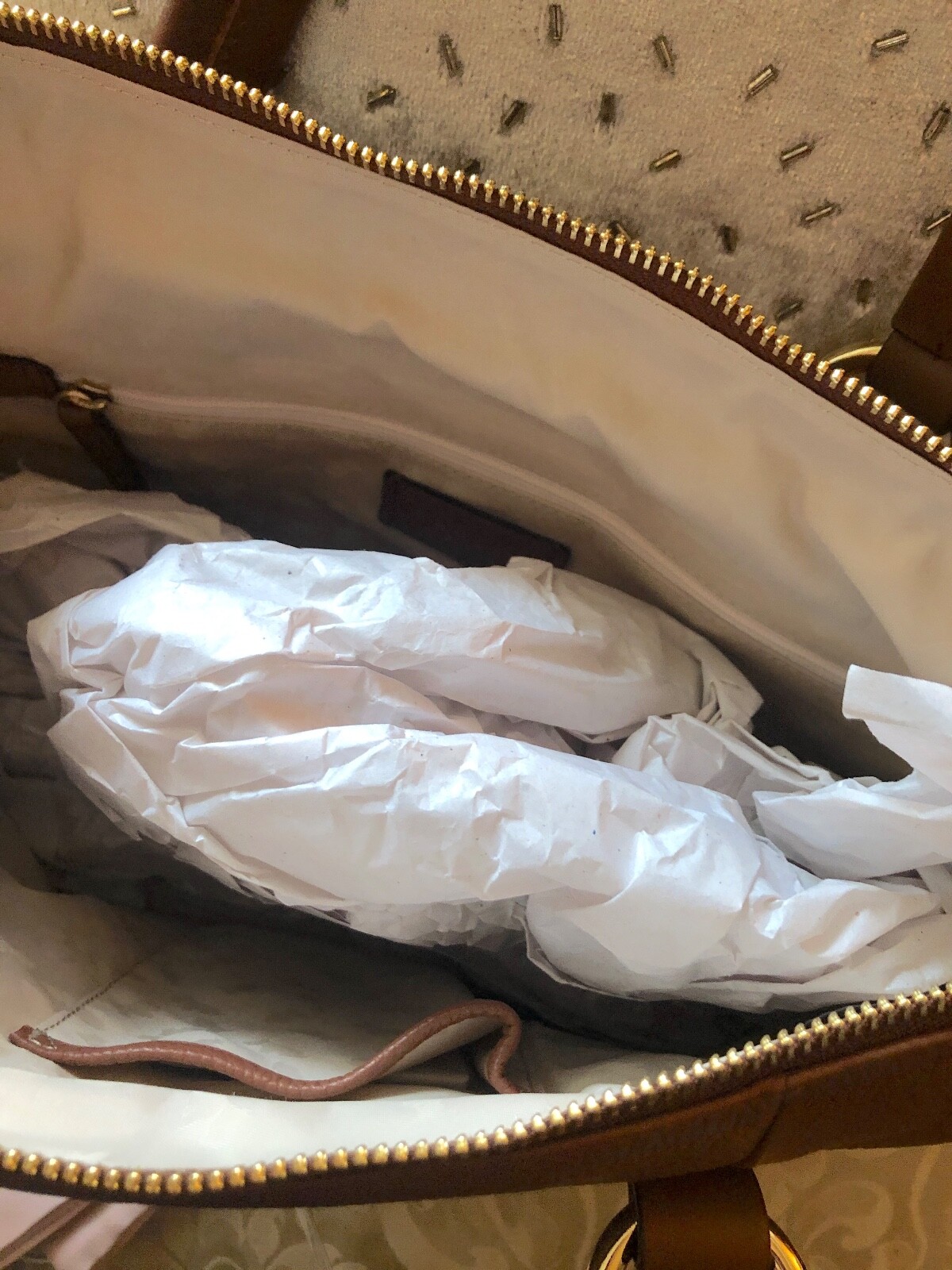 💕RADLEY LONDON Eel Alley Brown Med/ Lrg. Zip Top Satchel/ Crossbody Bag