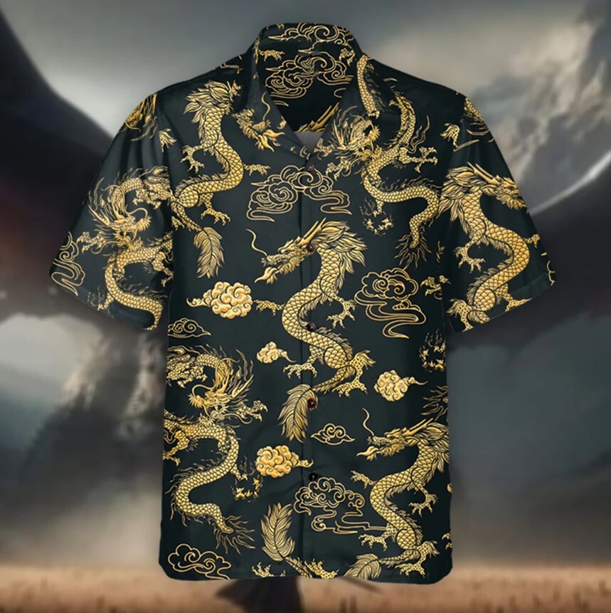 Short Sleeve Black Hawaiian Shirts For Men Neighborhood