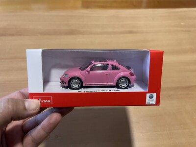 Voiture Miniature 1/43 Volkswagen New Beetle - Métal Jaune - Neuve En Boîte