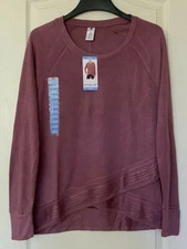 Active Life Women's Long Sleeve Purple/Dry Rose Large Beautiful Sweater *NWT $79