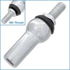 <!--F#f_0-->M6 x 1mm Axial Ball And Socket Joint Right Hand R.H Thread Carbon Steel Part<!--F/-->