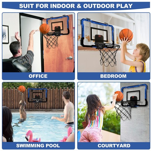 Mini Basketball Korb Set Kinder Basketballkorb Fürs Zimmer Indoor Mit Ballpumpe - Bild 14 von 23