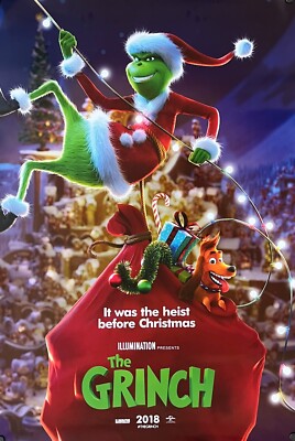 THE GRINCH MOVIE POSTER 2 Sided ORIGINAL RARE INTL FINAL Ver B