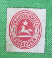Altdeutschland Braunschweig 1 Groschen rot, unbenutzt Falz