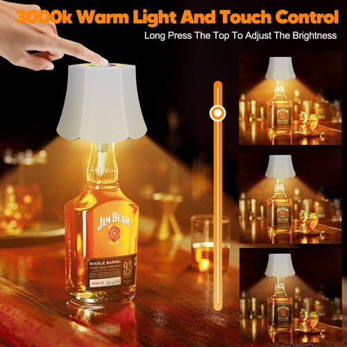 LED Flaschenaufsatz Tisch-Lampe Flaschen-Leuchte Deko-Licht Dimmbar/RGB Touch - Bild 52 von 66