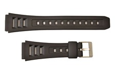 19mm Watch Band Strap FITS Casio W-71 W-71MV W-86 Rubber Black