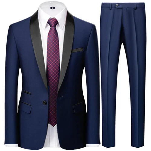 Ensemble de 3 pièces costume de mariage homme manteau pantalon gilet robe de marié blazers veste pantalon - Photo 51/52