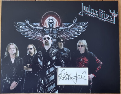 ROB HALFORD signiert 14x11 Foto Display JUDAS PRIEST Breaking The Law Echtheitszertifikat